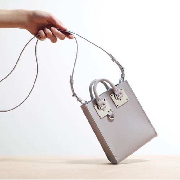 SOPHIE HULME Albion nano leather tote Bag (Gray) - Picture 4 of 8